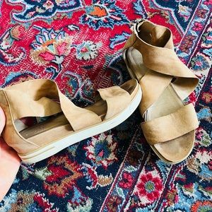 Eileen Fisher Leather Zip Sport Sandals